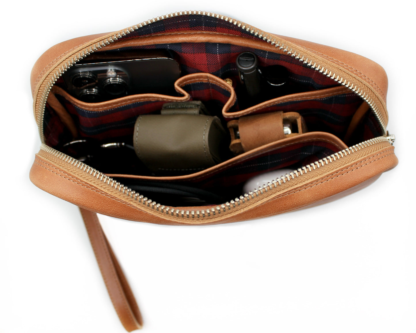 Estuche organizador de cuero premium